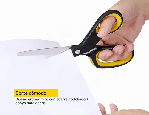 Vista 4 de Stanley - Tijeras ergonómicas multiusos de 8 pulgadas, paquete de 2 (SCI8EST-2PK), varios