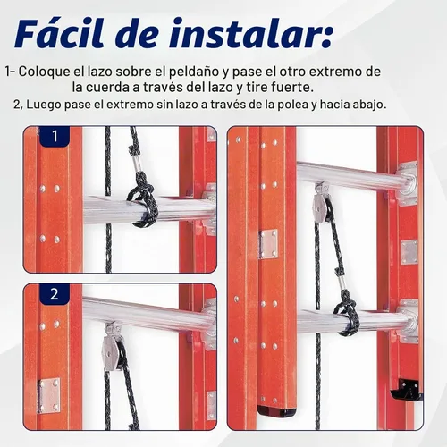 Vista 6 de Cuerda de escalera de extensión AC30-2 de repuesto para escalera de extensión Werner