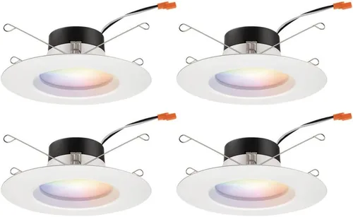 Vista 16 de Juno RB4SC RGBW MW M6 RetroBasics Retrofit Smart Downlight, conmutable, RGBW, 4 pulgadas, blanco mate