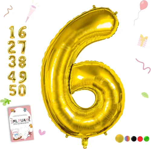 Vista 63 de Globos grandes de 40 pulgadas de números del 0 al 9, globos numéricos para decoración de fiesta de cumpleaños, globos de helio de aluminio