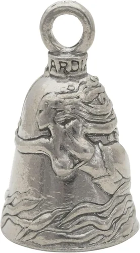 Vista 10 de Campana de buena suerte contra el mal de ojo de Guardian Bell con llavero y bolsa de regalo de terciopelo negro Regalo de buena suerte de peltre