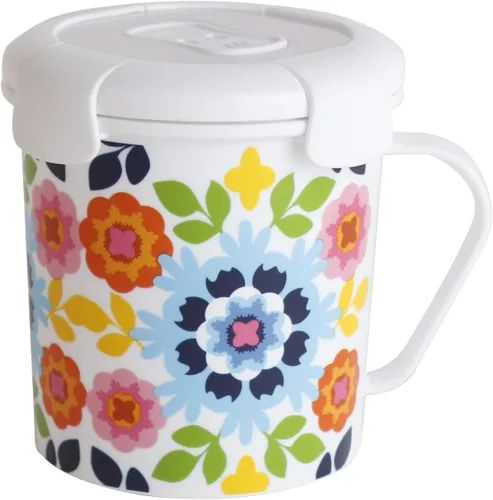 Vista 13 de French Bull Taza de sopa de 23 onzas con asa y tapa ventilada, almacenamiento de alimentos, agarre fresco, a prueba de fugas, apto para lavavajillas