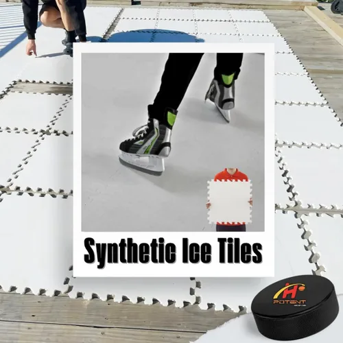 Vista 3 de Potent Azulejos de Hielo Sintético Aptos para Patinar - Seguros para Patines, Superficie de Entrenamiento de Hockey Expandible, Fácil de Ensamblar