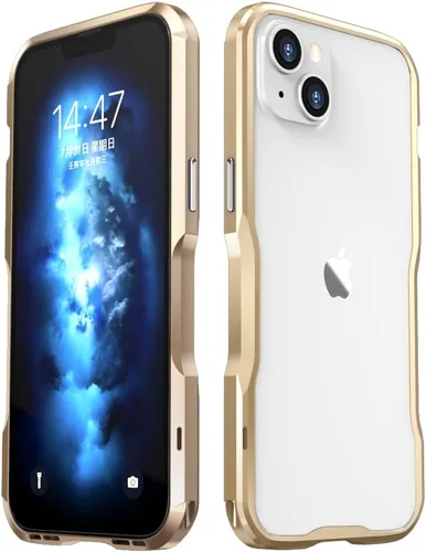 Vista 39 de Parachoques de aluminio compatibles con iPhone 12 Mini de 5.4 PULGADAS, estuche con marco metálico, parachoques delgado de diseño genial y Negro