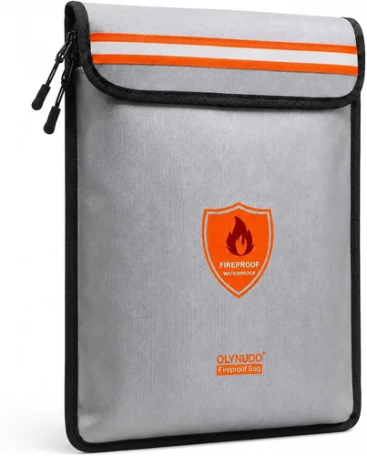 Vista 9 de 2200°F Bolsa de dinero ignífuga para efectivo, bolsa de cartera de sobres Negro