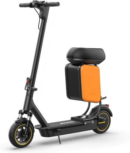 Vista 7 de Scooter eléctrico, scooter E de largo alcance de 21-35 mi para adultos Negro y naranja