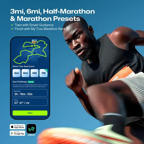 Vista 3 de 1st Smart Home - Cinta de correr solo para maratonistas con masajeador inteligente de pantorrillas, cintas de correr silenciosas UREVO para el hogar