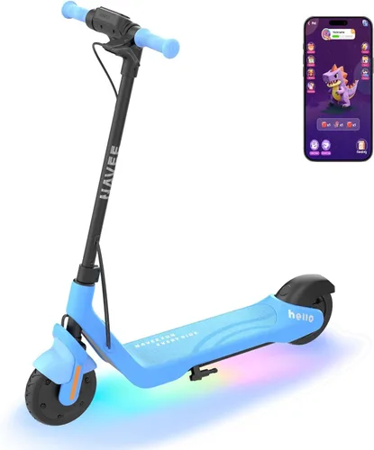 Vista 13 de NAVEE K100 Max/K100 Pro/K100 Electric Scooter for Kids, Adjustable Handlebar/Speed, Digital Pet, Safe Brake, RGB Lights, Lightweight, Riders Up to
