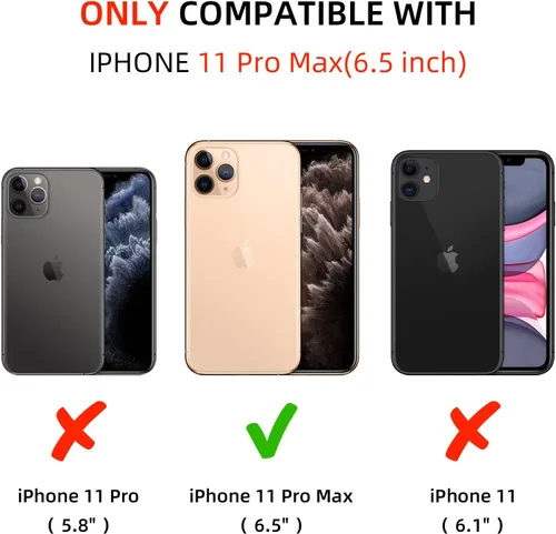 Vista 4 de Funda compatible con iPhone 11 Pro Max (2019 de 6.5 pulgadas), funda de silicona líquida, forma de corazón de amor y protección completa para lente