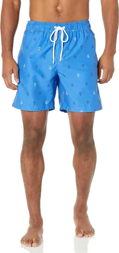 Vista 24 de Amazon Essentials Traje de baño para hombre con forro de malla, bolsillos, cierre de cordón