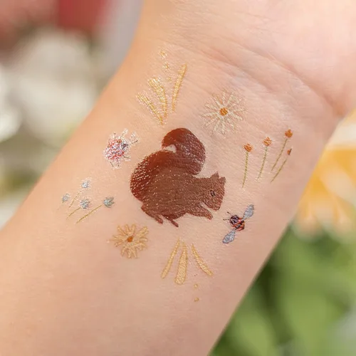 Vista 5 de Cheerland 108 tatuajes de hadas temporales para decoraciones de fiesta de hadas, regalos de fiesta de bosque, jardín de bosque encantado