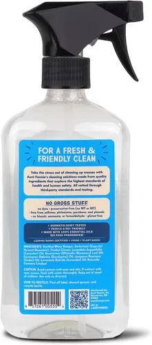 Vista 7 de Aunt Fannie's Limpiador de baño multiusos en espray de vinagre para ducha, bañera, inodoro, azulejos, fregadero y accesorios, 16.9 onzas
