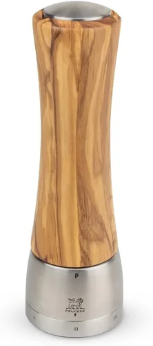 Vista 4 de Peugeot - Molinillo de pimienta manual Madras u'Select - Molinillo ajustable - Acero inoxidable y madera de haya, chocolate