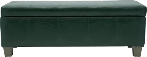 Vista 10 de 41" Storage Ottoman, Storage Bench with Safety Hinge, Upholstered Synthetic Leather Ottoman Bench for Bedroom, Living Room, Entryway, Hallway, Foot