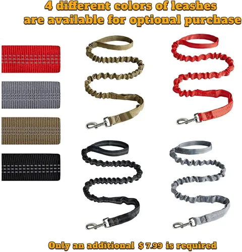 Vista 7 de Collar táctico personalizado para perro con parches de nombre y números, collar personalizado resistente con hebilla de cinturón de metal de 2 pines