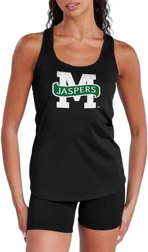Vista 480 de Camiseta deportiva sin mangas oficial de NCAA Collegiate para mujer, con espalda cruzada, colección con logotipo primario