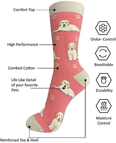Vista 2 de Calcetines para amantes de las mascotas, divertidos, para todas las estaciones, talla única, para mujeres y hombres, regalos de gatos y perros