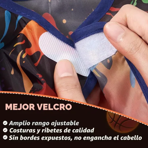Vista 3 de WERNNSAI Bata de arte para niños pequeños con manga larga y 3 bolsillos para niños de 3 a 12 años, delantal de pintura para niños para cocinar