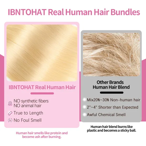 Vista 8 de 613 manojos de cabello humano lacio rubio, 100% sin procesar, grado 15A, cabello virgen brasileño sin procesar, extensiones de cabello virgen sin