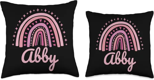 Vista 3 de Personalized Name Mothers Day outfit For Women Name - Almohada divertida para mujer, diseño de arcoíris rosa, 16 x 16 pulgadas, multicolor