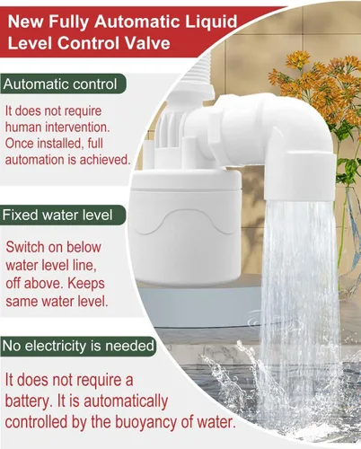 Vista 3 de Válvula de flotador automática para pollos – entrada lateral, adecuada para varias tazas y pezones de agua de pollo, fácil de instalar, con abridor