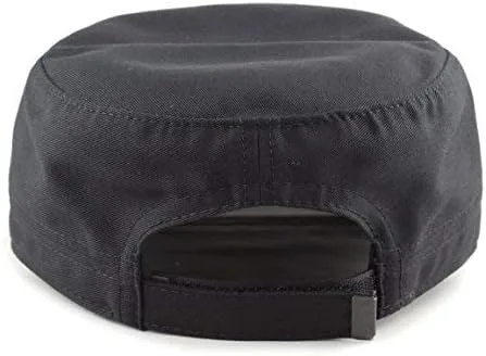 Vista 3 de The Hat Depot Gorras militares de sarga de algodón fabricado en Estados Unidos