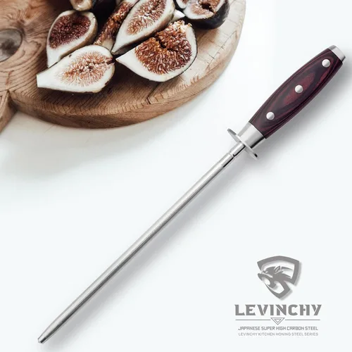 Vista 3 de Cuchillo profesional de 10 pulgadas de acero para afilar con mango