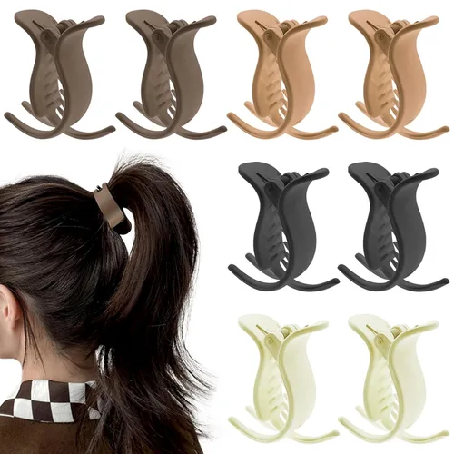 Vista 8 de 8 pinzas para cola de caballo de colores brillantes para trenzar moños, pasadores franceses de sujeción fuerte y pinzas de mandíbula para el cabello