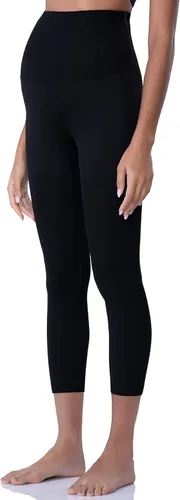 Vista 6 de POSHDIVAH - Leggings de maternidad para mujer para usar sobre el vientre, pantalones de yoga para embarazo, leggings para entrenamiento activo