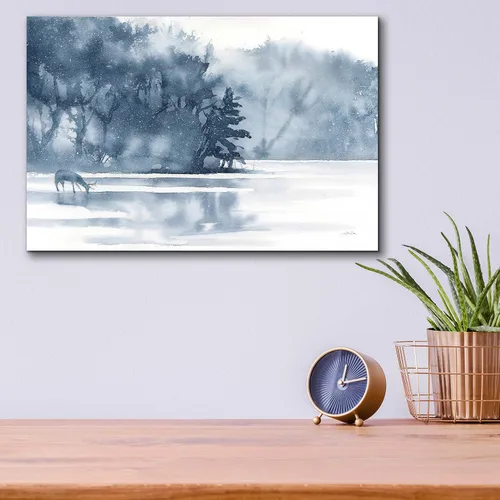Vista 8 de Epic Art 'Winter Lake' de Katrina Pete, arte de pared de vidrio acrílico, 16 x 12 pulgadas