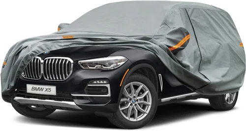 Vista 45 de Kayme Funda de Coche de Servicio Pesado Impermeable para Todo Tipo de Clima, Ajuste Personalizado para Tesla Model S, Cubierta Exterior Completa