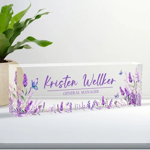 Vista 41 de Placa de identificación acrílica personalizada para escritorio, personalizar decoración de oficina B-Glass