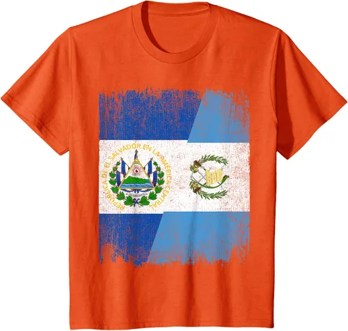Vista 26 de Camiseta Half El Salvador Bandera de Guatemala con raíces guatemaltecas