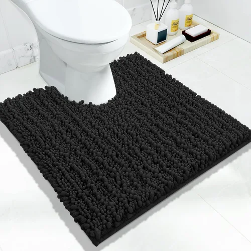 Vista 48 de Yimobra Alfombras de Baño Antideslizantes Lavables - Alfombra de Baño de Chenilla Ultra Suave Absorbente, Alfombra Peluda de Secado Rápido para Negro