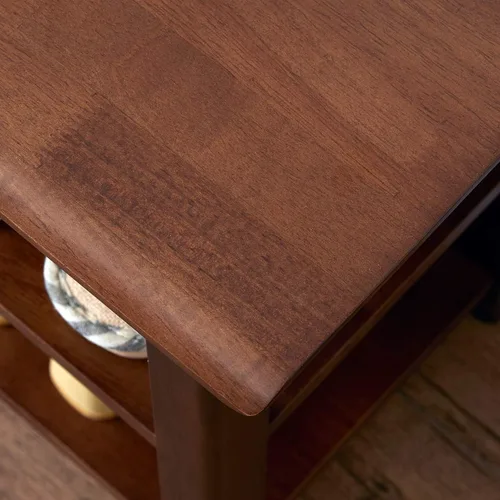 Vista 5 de XKZG Banco de Almacenamiento con Zapatero de Madera, Banco para Zapatos de Madera Sólida Rústica para Entrada (Marrón, 23.6")