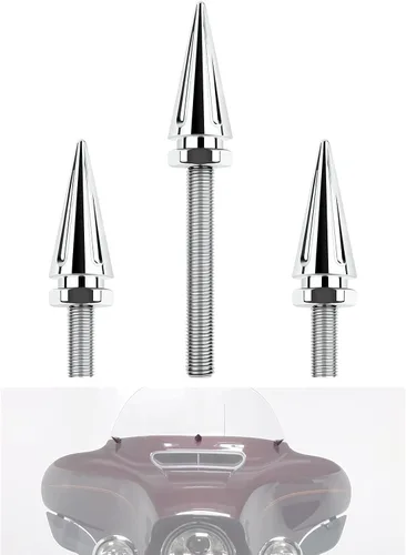 Vista 8 de Pernos de espiga de parabrisas de motocicleta Tornillos para 2014-UP Harley Street Glide Electra Glide Freewheeler negro