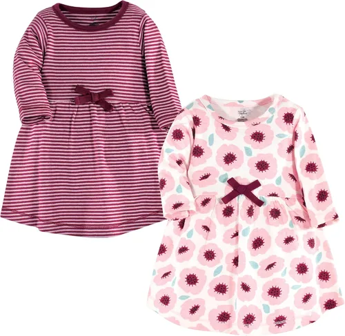 Vista 88 de Touched by Nature - Vestidos de manga corta y manga larga de algodón orgánico para niñas pequeñas, bebés y mujeres Manga larga con flores abstractas