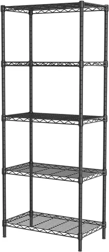 Vista 24 de SINGAYE 2 estantes pequeños para cocina, estante de alambre, estante de metal, organizadores ajustables, estantes de almacenamiento para despensa