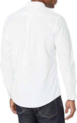 Vista 2 de Tienda Essentials Camisa Oxford de manga larga ajustada para hombre