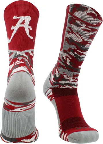 Vista 10 de TCK NCAA Woodland Camo Crew Socks – Officially Licensed Collegiate Fan Gear – Durable Cushioned Moisture Wicking Socks