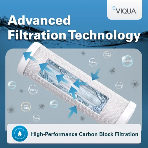 Vista 5 de Viqua VH410 Sistema de Agua Ultravioleta para el Hogar de Acero Inoxidable - 18 GPM 3/4 MNPT 120V