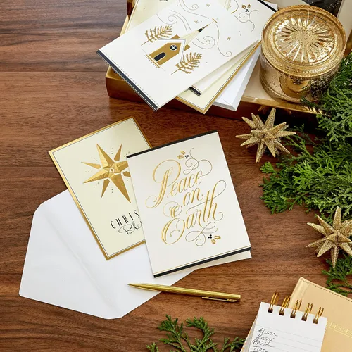 Vista 2 de Image Arts Surtido de tarjetas de Navidad religiosas en caja, paz en la tierra (4 diseños, 24 tarjetas con sobres)