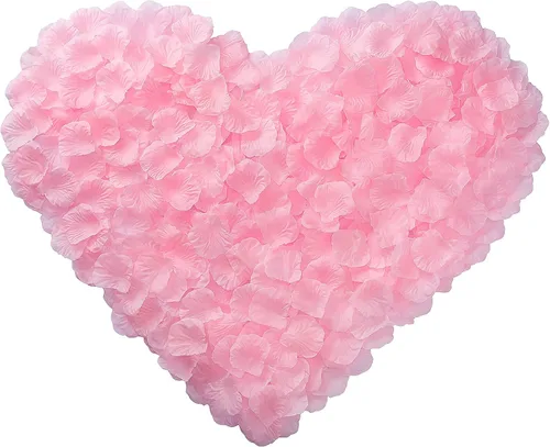 Vista 11 de Pétalos de rosa artificiales de seda para noches románticas, bodas, fiestas, decoraciones de flores de aniversario (negro, 3000 unidades)