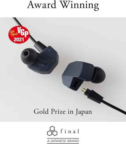 Vista 2 de Final Auriculares IEM A4000 de un solo controlador, sonido de alta fidelidad, cable desmontable, monitores intrauditivos ligeros, calidad de audio
