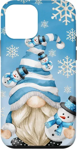 Vista 16 de Cute Winter Gnome Dad with Snowflake Decor and Snowman Case for iPhone 17
