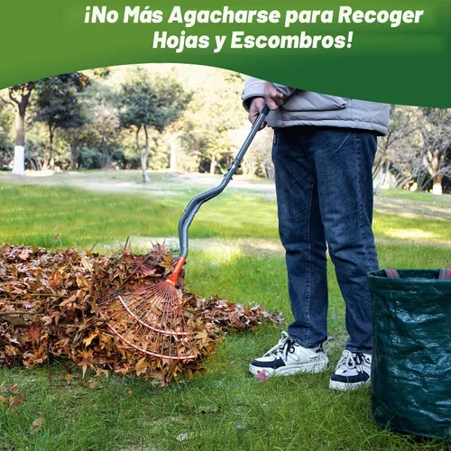 Vista 5 de Rastrillo para hojas, rastrillo de agarre de hojas Walensee, parte superior de recogedor de hojas resistente