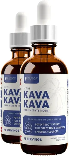 Vista 9 de Rejuvica Health Suplemento de extracto de raíz de kava kava - Kava Kava activa - Potente relajación y calma - Extracto líquido - Piper Methysticum
