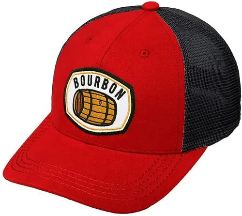 Vista 6 de ScarvesMe Gorra de béisbol unisex con parche bordado Bourbon de malla Tucker