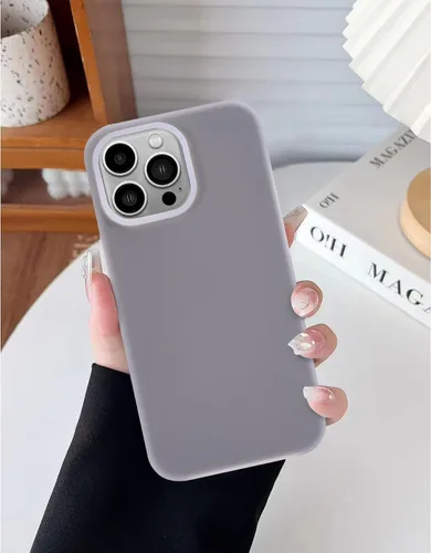 Vista 7 de Funda protectora para iPhone 11, forro de microfibra de silicona, a prueba de golpes, antiarañazos, de goma, de gel, color gris