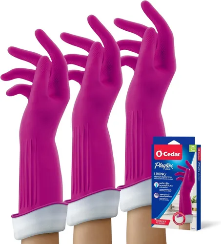 Vista 11 de Playtex Living - Guantes de limpieza de goma reutilizables (pequeños, 3 pares), guantes reutilizables para el hogar de protección prémium